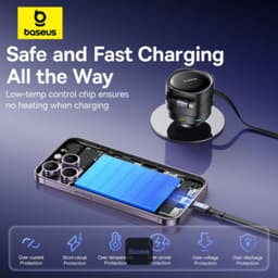 Baseus Enjoyment Max car charger - 90W dual USB-C to Lightning, black – Bild 7