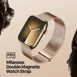 Apple Watch - DUX Milanese Pro Version Strap - 38mm/40mm/41mm/42mm(10.Gen), Gold – Bild 7