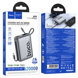 Hoco Q39 Eminente 22.5W + PD20W Powerbank avec câble, 20000mAh, gris foncé – Bild 6