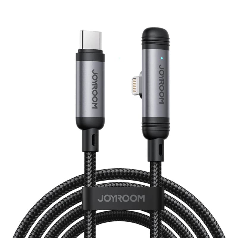 Joyroom 90° Câble de recharge rapide Type-C vers Lightning (S-A56), 1.2m, noir