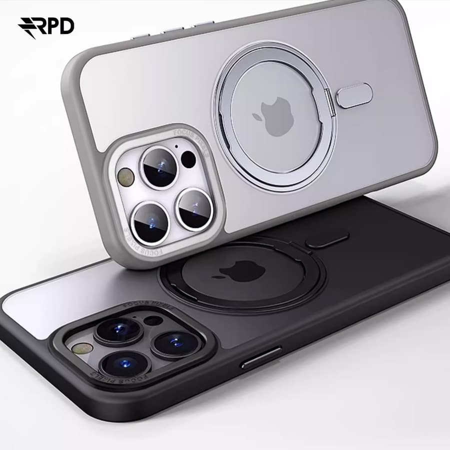 iPhone 17 Pro Max - RPD 360 Degree MagSafe Stand Case, Black, Durable Plastic Design – 4