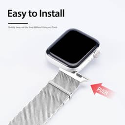 Apple Watch - Strap DUX version milanaise - 38mm/40mm/41mm/42mm(10.Gen), Argenté – Bild 5