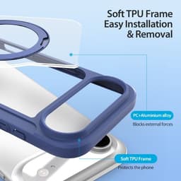 iPhone Air - DUX Ducis Skin X Pro Series Flip Case, custodie (fronte e retro), blu con MagStand – Bild 9
