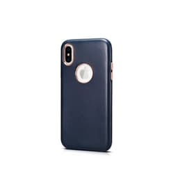 iPhone X/XS - Cuir véritable de luxe Xoomz XYPIX003-BU, bleu foncé – Bild 2