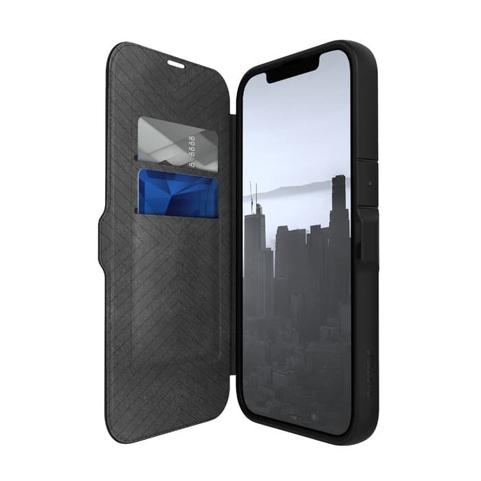 iPhone 13 - Raptic/X-Doria Urban Folio mit 2 Kartenfächern, schwarz – 3