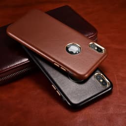 iPhone XS Max - Luxury genuine leather Xoomz XIXS03-BN, dark brown – Bild 6