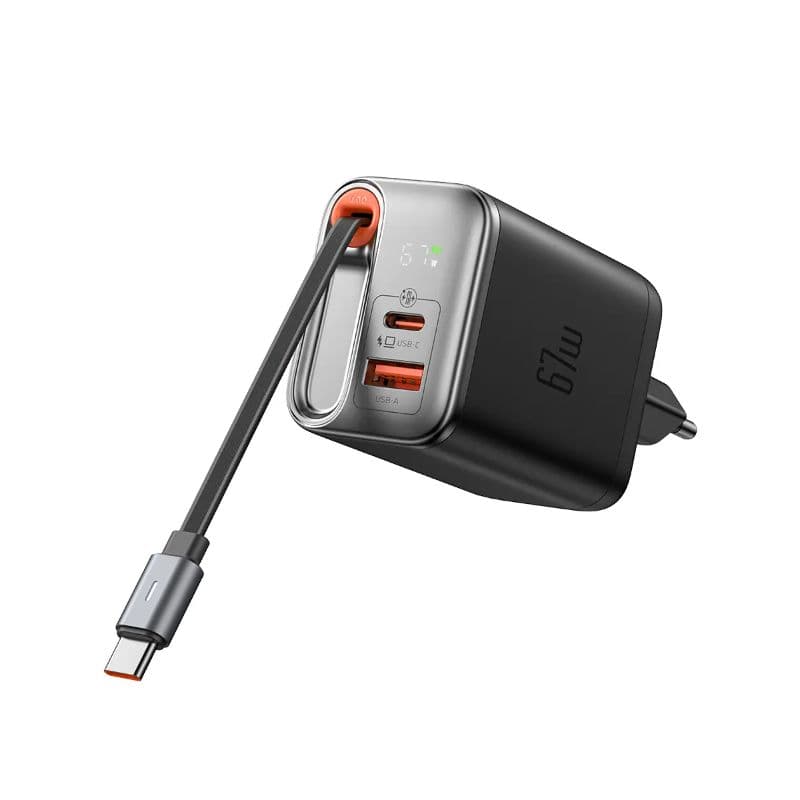 McDodo - FreeGo 67W GaN Charger mit einziehbarem Kabel, Schwarz – 2