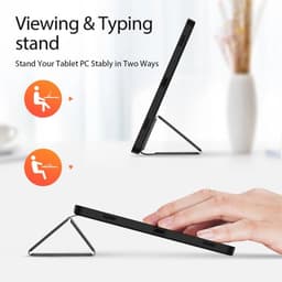Samsung Galaxy Tab S10FE Plus - Serie Dux Ducis Domo, custodia flip stand-up, nero – Bild 4