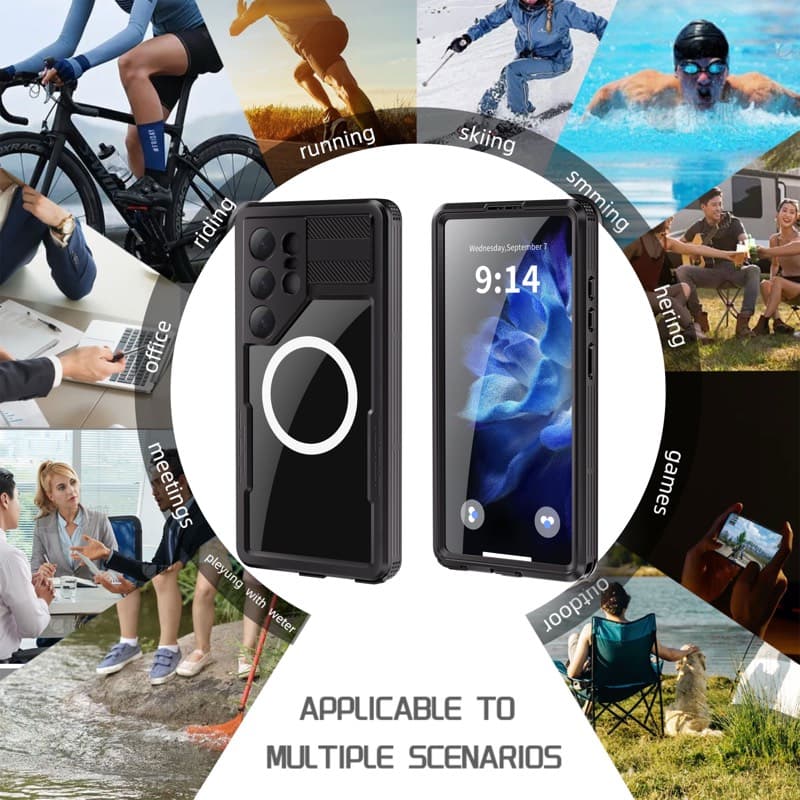Samsung Galaxy S25 Ultra - Redpepper IP68 Mars Series Waterproof Outdoor Case Magsafe, black – 4