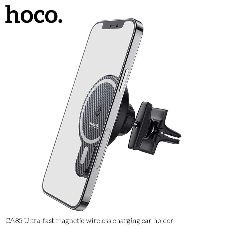 Hoco CA85 Supporto magnetico ultraveloce per la ricarica wireless dell'auto, nero – 2