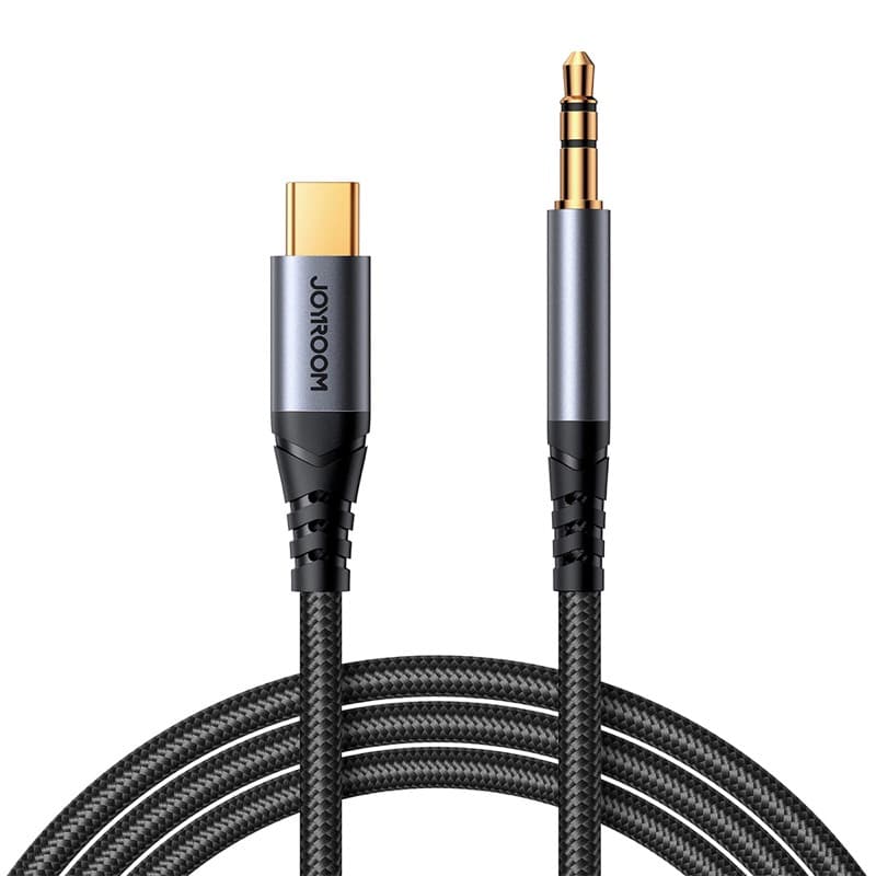 Joyroom - SY-A07 Audio-Transfer Serie AUX-Kabel (Type-C zu 3,5mm, 1,2m), Schwarz