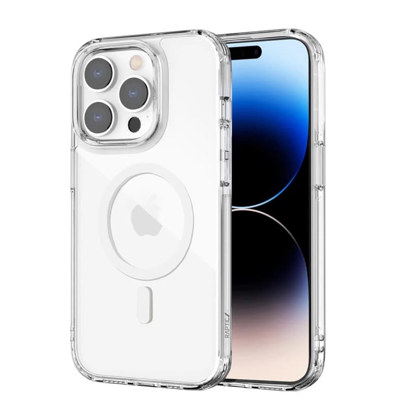 iPhone 14 Pro - Raptic Crystal Magsafe Hülle, Transparenter Schutz mit Magnetfunktion