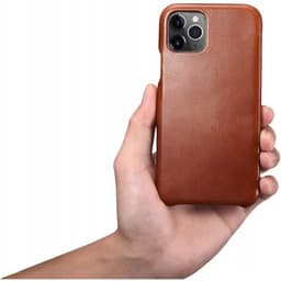 iPhone 11 Pro - iCarer Luxury Series Echtleder Flip Case, Braun (RIX1107-BN) – Bild 6