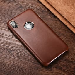 iPhone XS Max - Luxury genuine leather Xoomz XIXS03-BN, dark brown – Bild 3