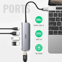 Ugreen – USB-C Hub 5-in-1 (4x USB-A + HDMI) (CM136 / 70495), grau/schwarz – Bild 7