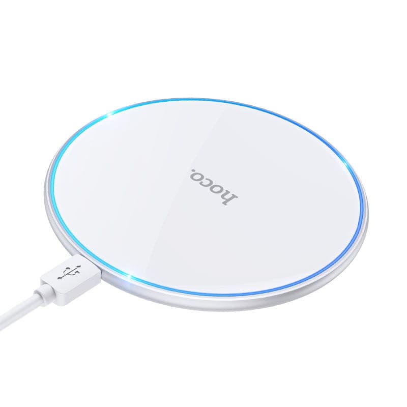Caricabatterie rapido wireless ultrasottile HOCO CW6 pro bianco