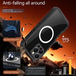 Apple iPhone 16 Pro Max - Étui d'extérieur Redpepper Dot Series, IP68, MagSafe, étanche, noir – Bild 6