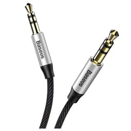 Baseus - Yiven - Audio cable (AUX to AUX), 1.5m, silver+black (CAM30-CS1) – Bild 1