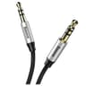 Baseus - Yiven - Audio cable (AUX to AUX), 1.5m, silver+black (CAM30-CS1)