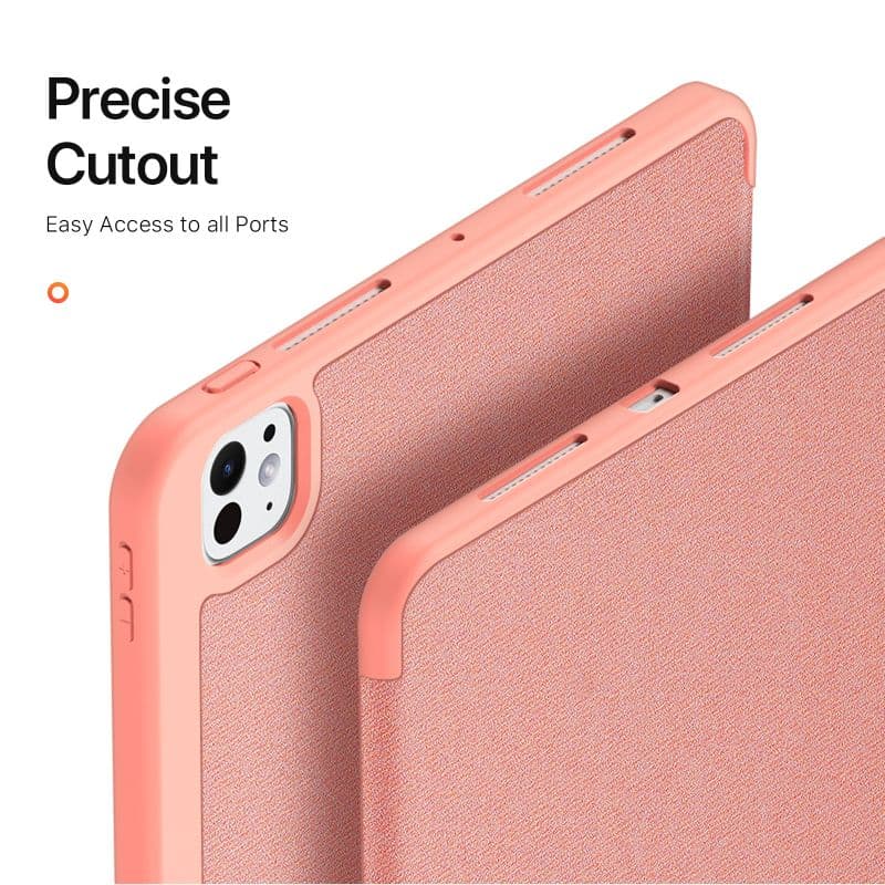 Apple iPad 11" (2025) / iPad 10.9" (2022) - Étui à rabat Dux Ducis Domo Series, Rose – 4