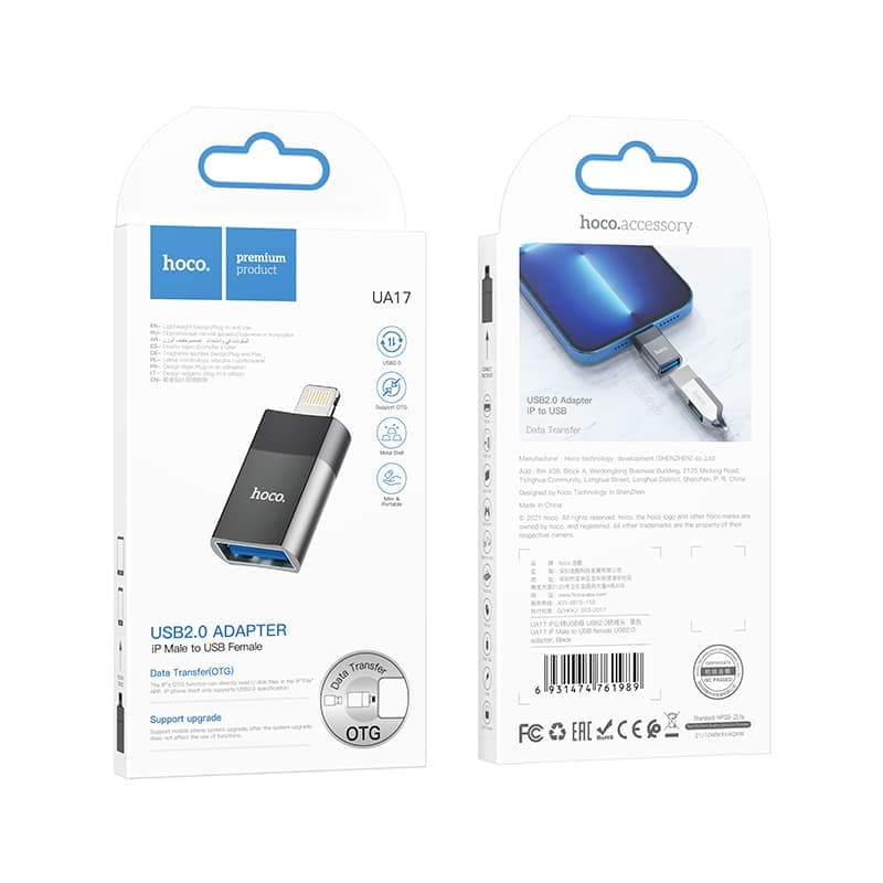 hoco UA17 Lightning auf USB Adapter