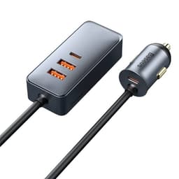 Baseus - Share Together PPS - Chargeur rapide multi-ports pour voiture, 120W 2U+2C, gris (CCBT-A0G) – Bild 1