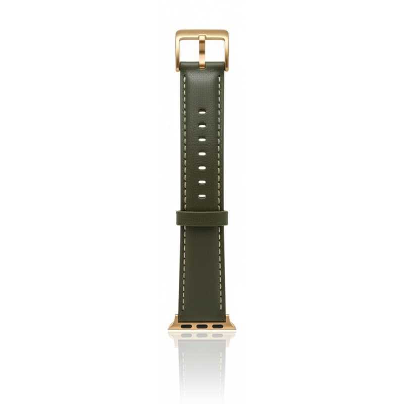 Apple Watch - Leder Armband (38/40/41mm) - Braun mit goldener Schnalle – 2