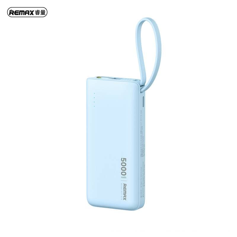 REMAX RPP-676 Xiaoxiao 2.1A Powerbank 5000mAh con cavo iPhone, blu