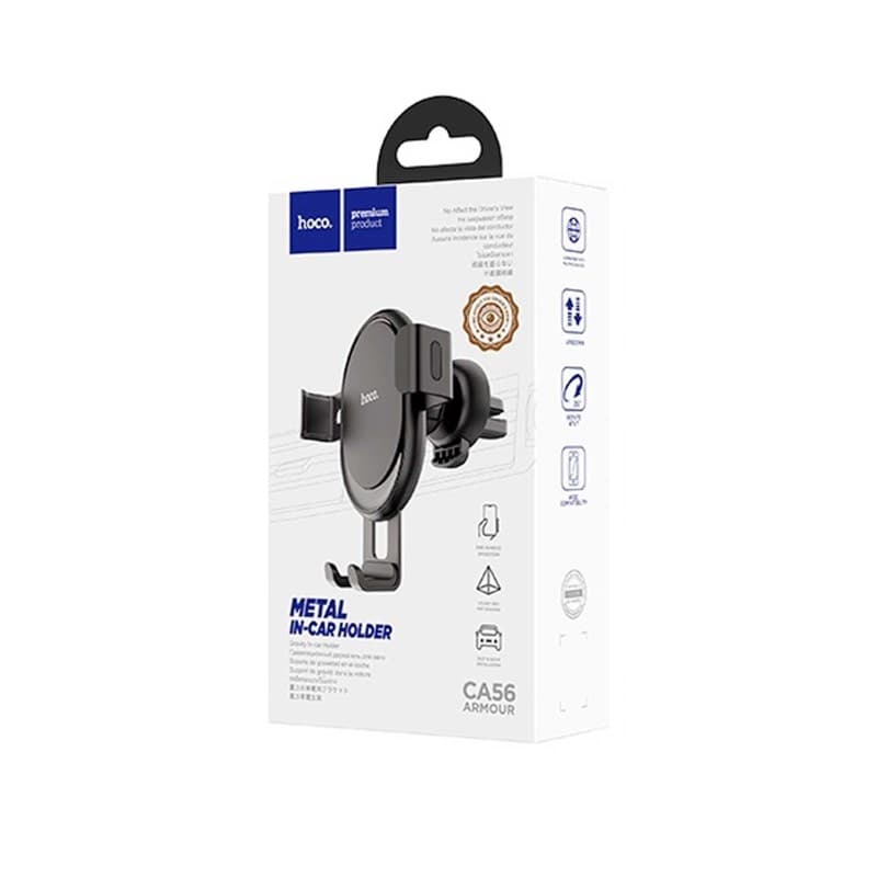 Hoco CA56 Plus Guide supporto per auto di ricarica wireless con collegamento a tre assi, nero – 4