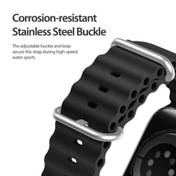 Apple Watch - DUX OceanWave Version Strap - 42mm/44mm/45mm/46mm(10.Gen)/49mm, Black – Bild 6