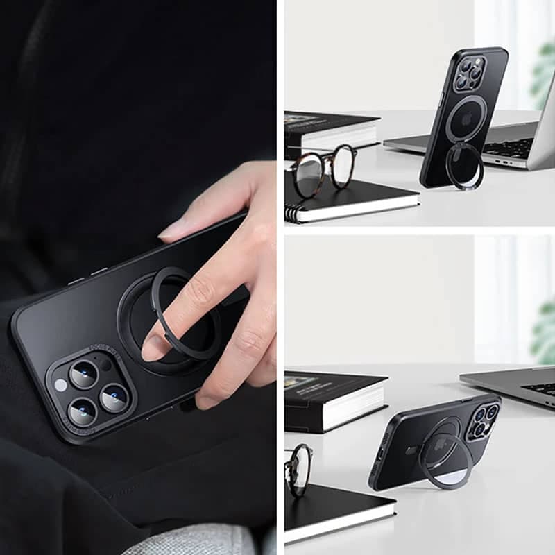 Apple Phone 15 Pro Max - 360 Grad Magsafe Stand Etui schwarz – 2