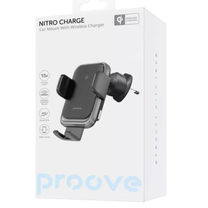 Proove - Supporto per auto Nitro Charge con caricatore wireless, nero – 2