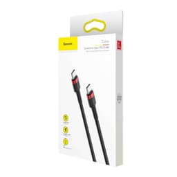 Baseus - Cafule - Type-C PD2.0 60W Schnellladekabel, 2m, Rot + Schwarz (CATKLF-H91) – Bild 6