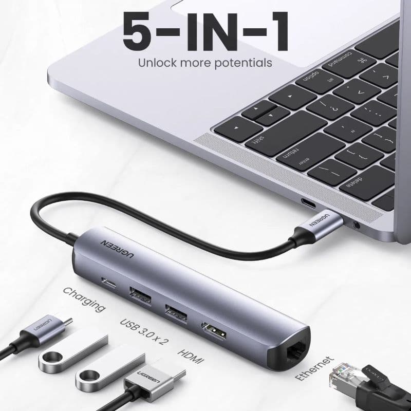 Ugreen - USB-C Hub 5-in-1 Docking Station with HDMI 4K@60Hz – 3