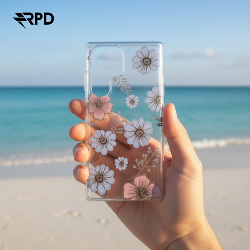 Samsung Galaxy 23 Ultra - Copertina a fiori in rosa pastello – 2