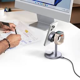 McDodo - Stazione di ricarica wireless magnetica 3in1 15W MagQ Stand, nero – Bild 6