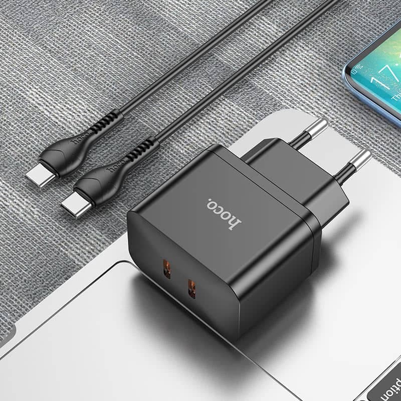 Hoco PD35W Dual Port USB-C Quick Charger, N29