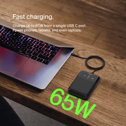 Belkin - BoostCharge Pro Powerbank with 2x USB-C and USB-A 65W Port + USB-C to USB-C Cable, Black – Bild 7