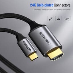 Ugreen – HDMI Kabel USB-C auf HDMI 4K 1.5 m (MM142 / 50570), grau/schwarz – Bild 4