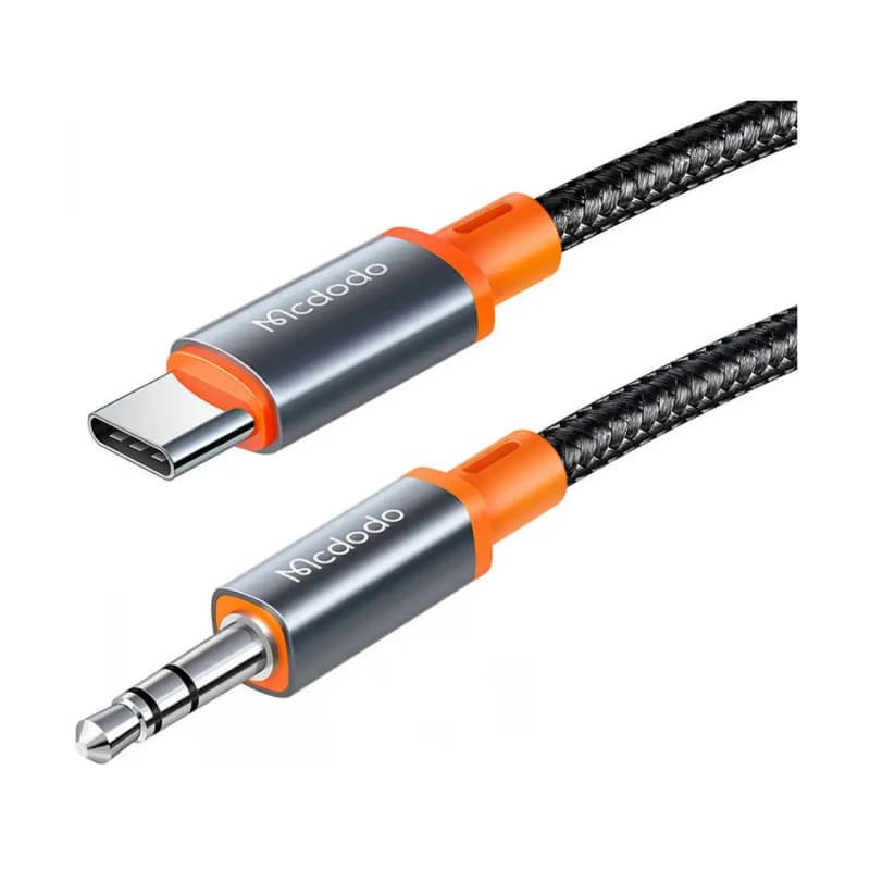 McDodo - USB-C to 3.5mm Male, Audio Connection Cable, 1.8m, Schwarz – 3
