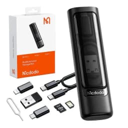 McDodo - Multifunktionale Box mit Ladekabel, Adapter und Connector, Schwarz – Bild 2