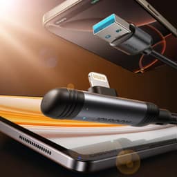 Joyroom 90° Câble de recharge rapide Type-A vers Lightning (S-A56), 1.2m, noir – Bild 2