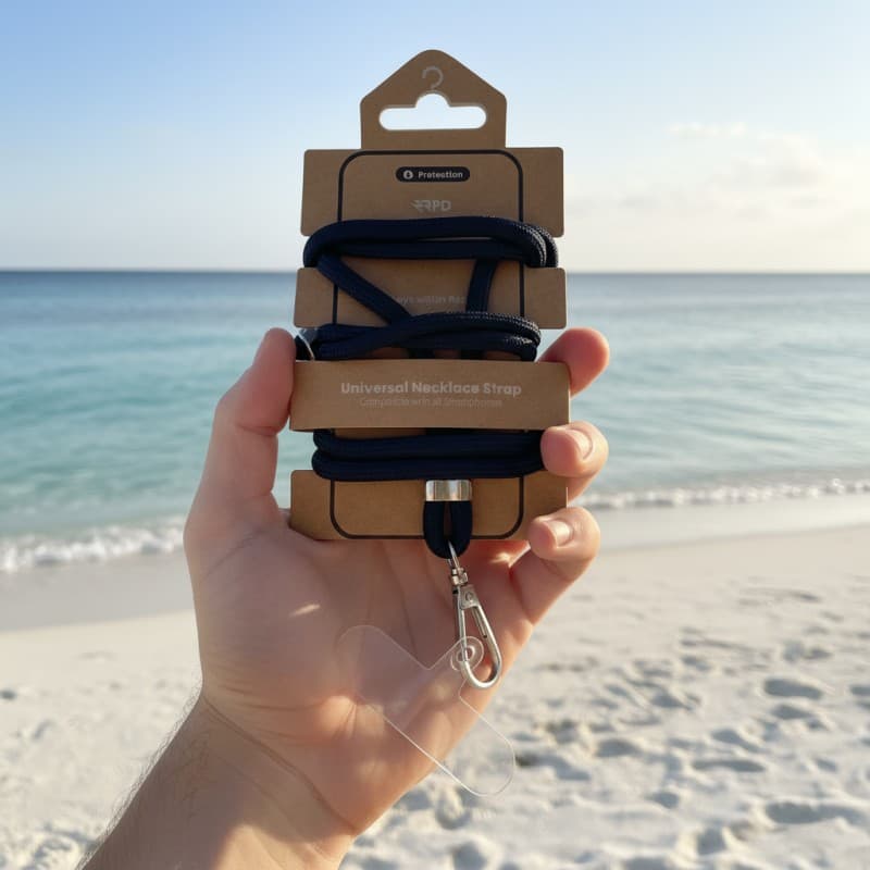 RPD Handykette Universal Nylon Necklace - Robuste Einlegekarte - für alle Smartphones, Mitternachtsblau – 2
