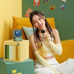 Divoom - DitooMic- 8 Bit Pixel Art Speaker - Bluetooth - Karaoke & Voice Morphing - Green – Bild 5