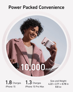 Anker A1654 P11 15W, Magsafe Kabellose Powerbank (MagGo), 10000mAh, Pink – Bild 5