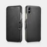 iPhone Xs Max - iCarer Luxury Series Flip Case black (RI908-BK)