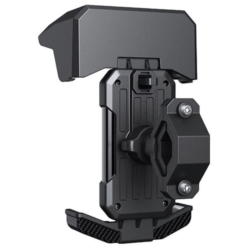 REMAX - Supporto per cellulare con protezione solare per e-scooter, moto e bicicletta, nero (RM-C53)