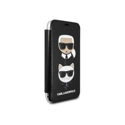 iPhone X / XS - Karl Lagerfeld Karl and Choupette Book KLFLBKPXKICKC, schwarz – Bild 1