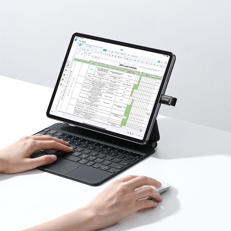 Baseus - Ingenuity Serie - Mini OTG Adapter Typ-C auf USB-A 3.1, Schwarz (ZJJQ000001) – 3