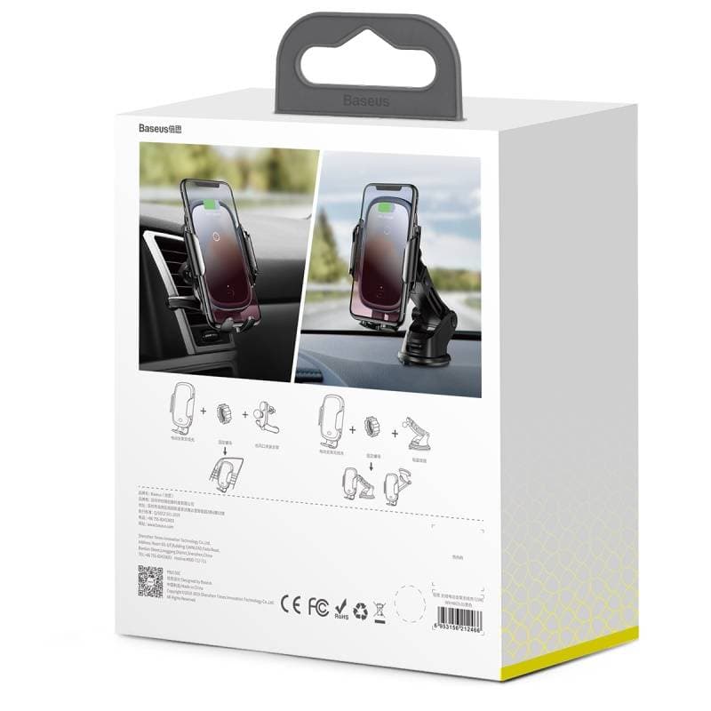 Baseus - Light Electric - Caricatore senza fili con supporto, 15W, nero (WXHW03-01) – 4